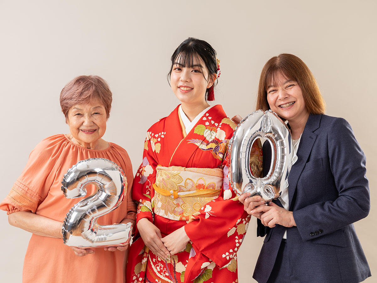 成人式親子でスタジオ撮影京都市北区